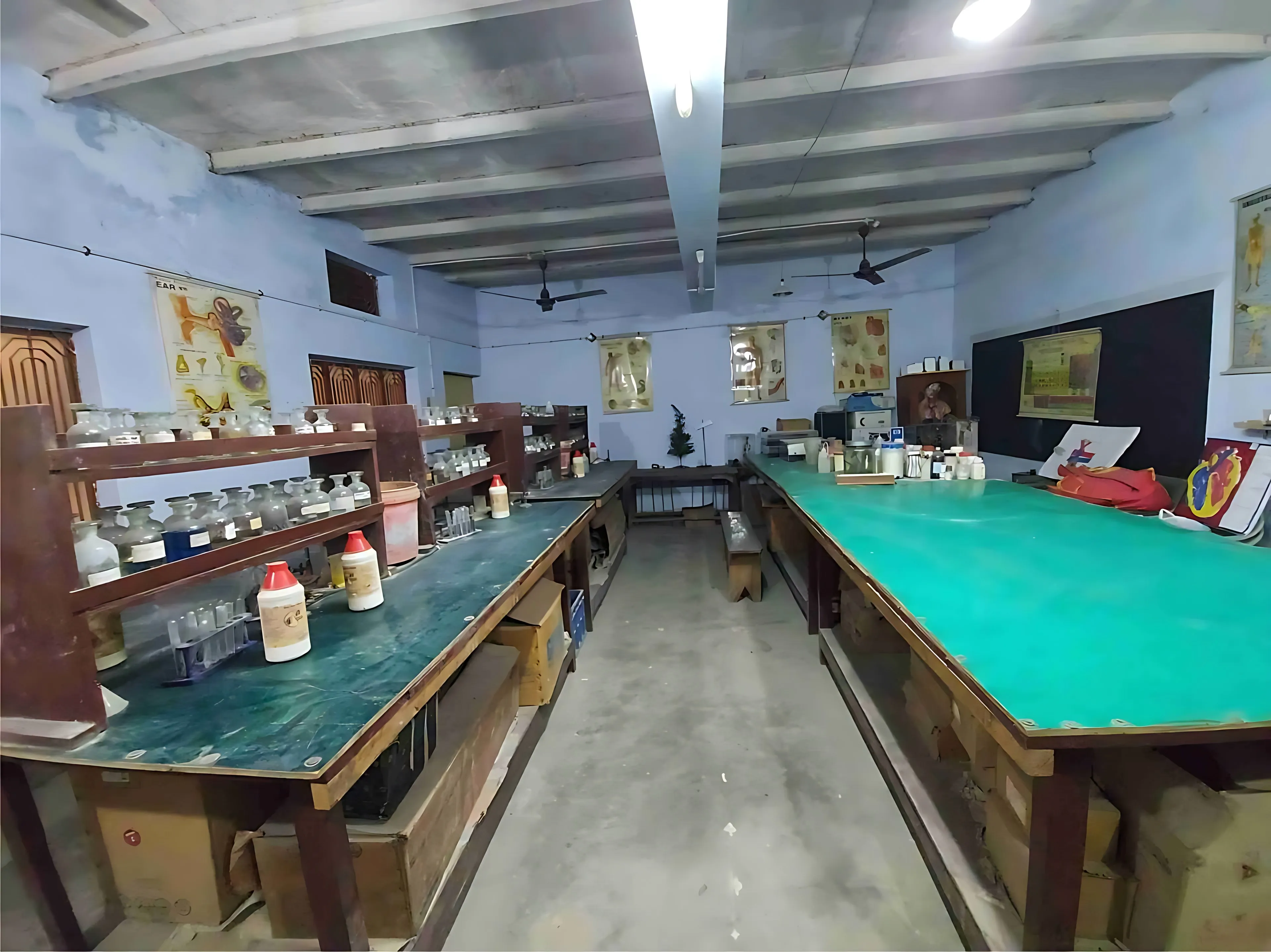 The school science laboratory