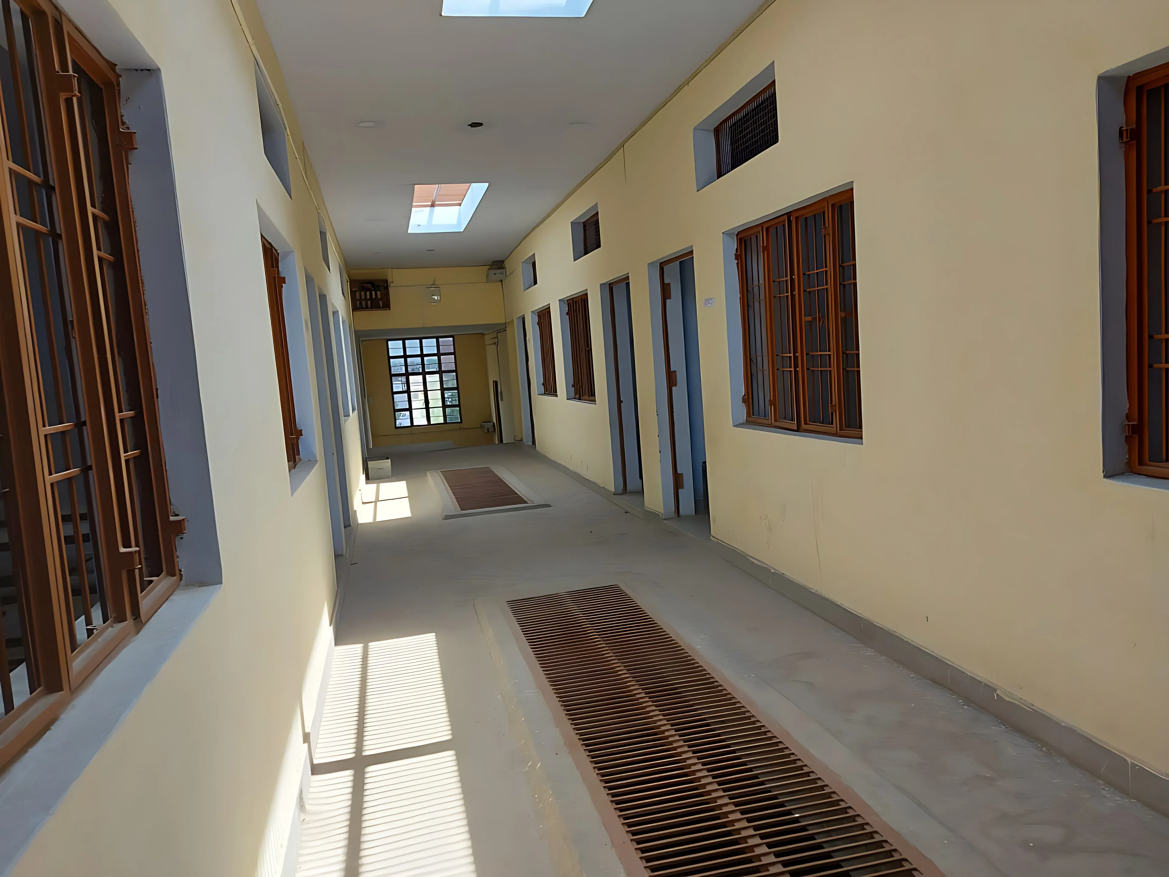 A corridor in the school building